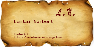 Lantai Norbert névjegykártya
